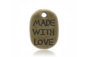 Metallanhnger \"made with love\" 20 Stck